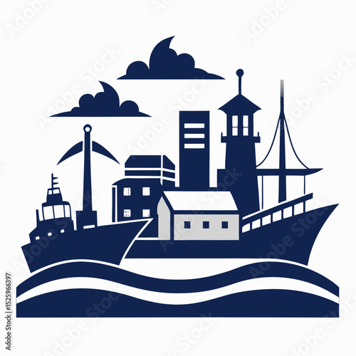 ship in the sea