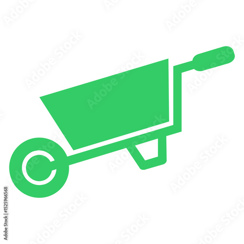 Wheelbarrow icon green