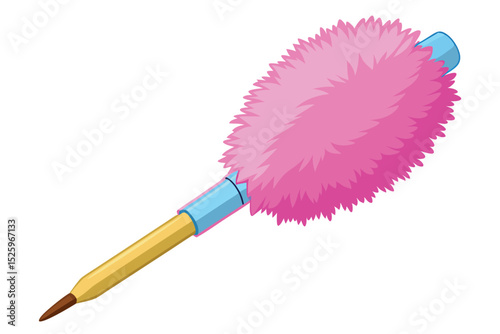 Pink Fluffy Duster Pen A Unique Cleaning Tool for Artists and Crafters