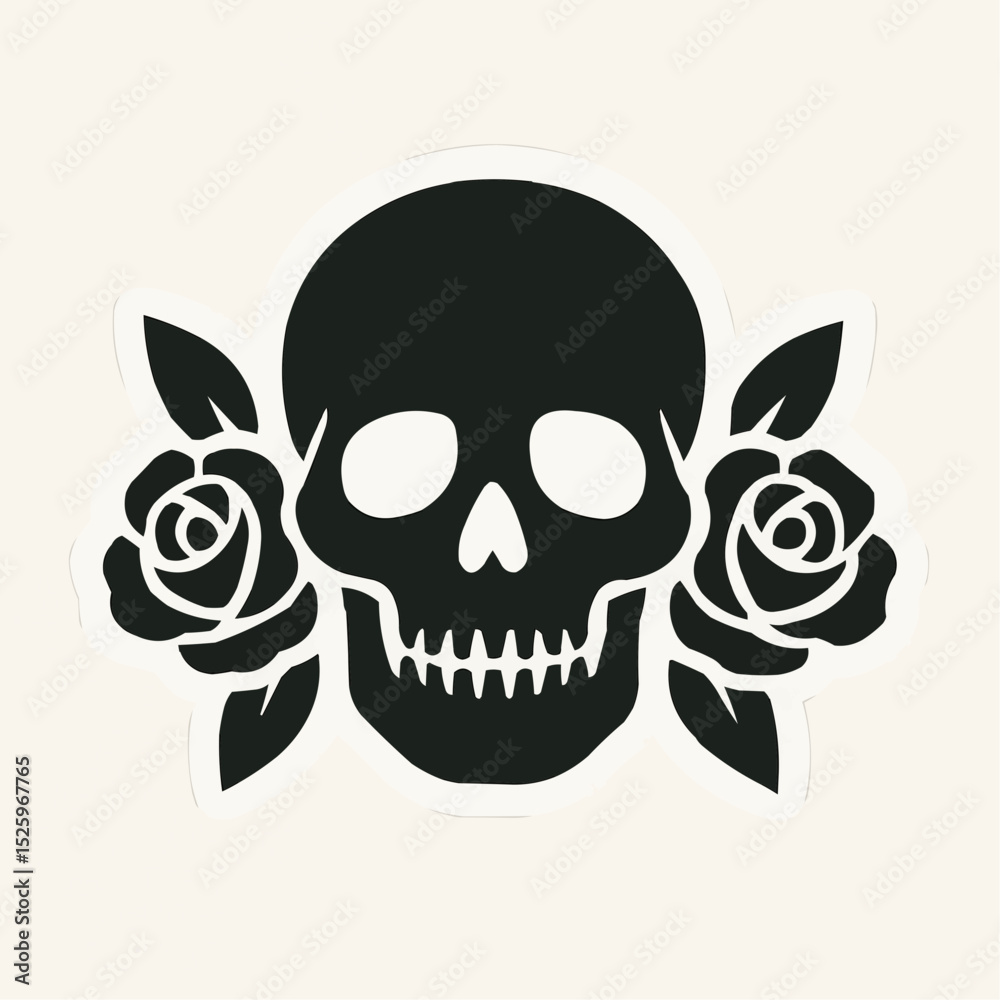 Fototapeta premium Here are some options for your image description:Skull and crossbones icons evoke a sense of danger and death, often depicted as a vector illustration with bones, perfect for Halloween or pirate the