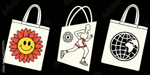 Vector illustration of a stylish paper shopping bag with handles, perfect for retail, gift, or fashion design