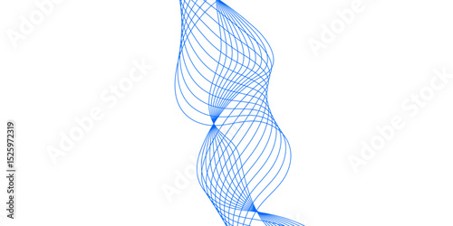 Abstract blue background with a glowing abstract waves. Abstract wave element for design. Digital frequency track equalizer, Futuristic background design. Long exposure, Light painting photography.