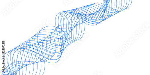 Abstract blue background with a glowing abstract waves. Abstract wave element for design. Digital frequency track equalizer, Futuristic background design. Long exposure, Light painting photography.
