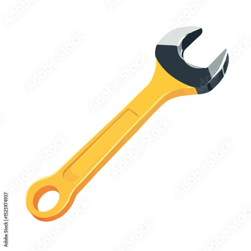 Special Configuration Wrench 2D flat vector illustration, isolated on a white background.