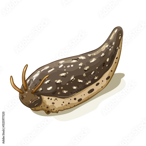 Slug Pellets vector 2D flat illustration, isolated on a white background.