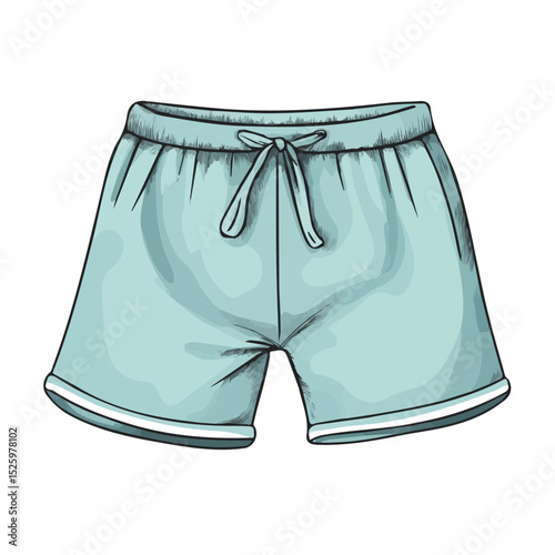 Sleep Shorts illustration vector 2D flat, isolated on a white background.