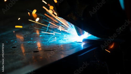 Welding Sparks Metal Fabrication Industrial Process Steel Construction Technology