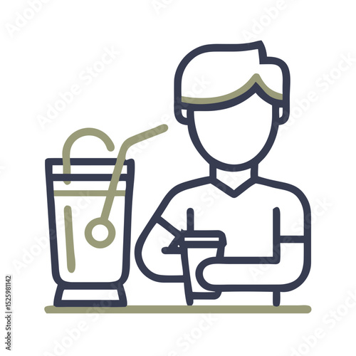 Making smoothie healthy drink illustration for nutrition blogs, food websites, educational infographics, presentations