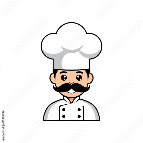 A chef cook or baker cartoon character mascot