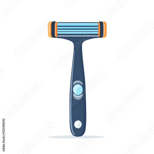 2D flat vector illustration of Shaving Razor, isolated on a white background.