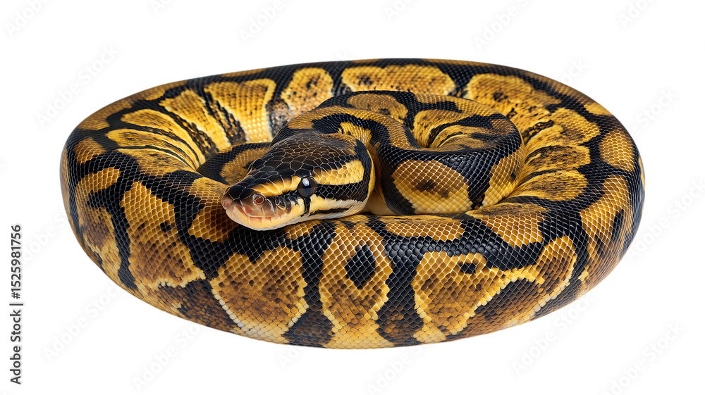 Obraz premium python with beautiful pattern isolated on a transparent background