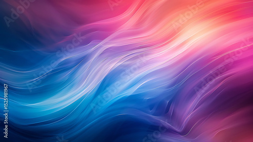 Wallpaper Mural A vibrant abstract background featuring flowing waves of color, blending shades of blue, pink, orange, and purple in a smooth, dynamic gradient design Torontodigital.ca