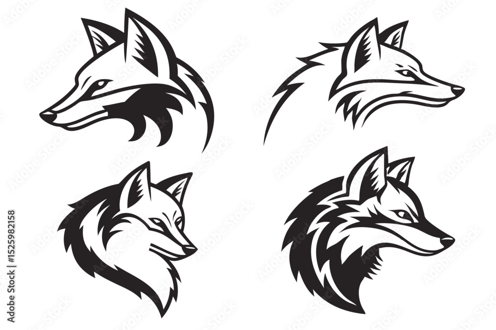 Obraz premium wolf head vector