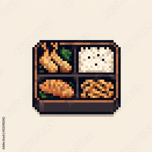 Pixel Art Japanese Bento Box