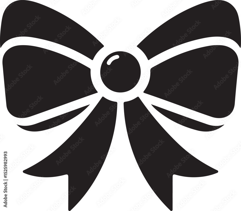 Minimalist Black Ribbon and Bow Icon – Flat Silhouette Style Vector Isolated on White Background, Ideal for Gift Wrapping, Celebrations, Holidays, and Decoration Themes Minimalist Black Ribbon and Bow Icon – Flat Silhouette Style Vector Isolated on White Background, Ideal for Gift Wrapping, Celebrations, Holidays, and Decoration Themes