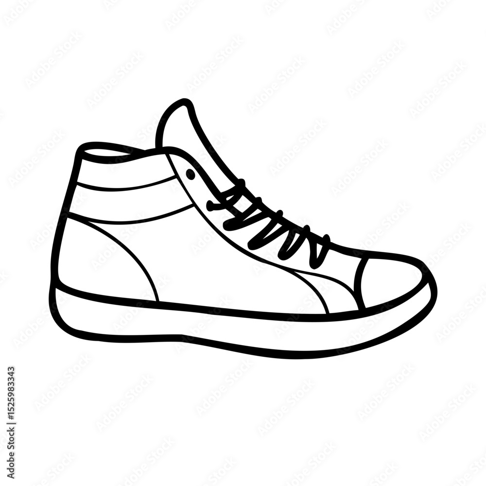 Vector shoe sketch design in outline format vector with transparent background PNG Vector shoe sketch design in outline format vector with transparent background PNG