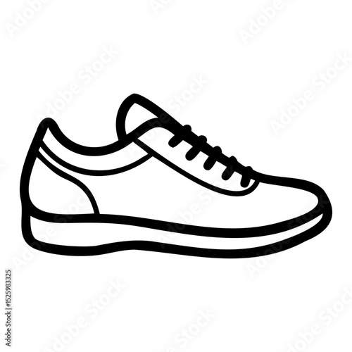 Hand drawn shoe sketch vector perfect for design on transparent background