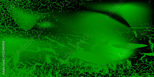 Grunge bright neon background. Green scuffs on a black wall. Dirt grunge distress texture. Overlay grunge. Alpha channel.