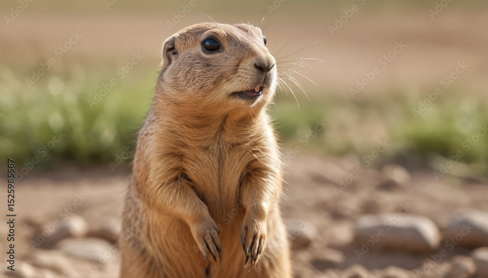 Fototapeta premium Close up of a prairie dog