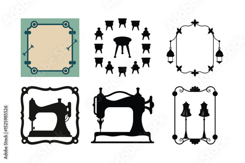 Vector cartoon illustration of a cute animal dog and cat set with an old-fashioned graffiti alphabet, fun robot design, Halloween comic art, and abstract banner frame