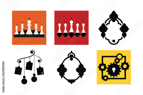 Vector illustration set of fire icons for design, a vibrant pixel art symbol