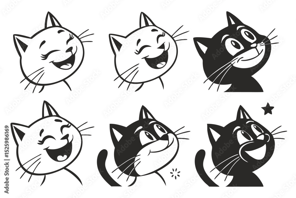 Fototapeta premium set of cats