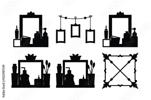 Black vector silhouettes of people, including a construction worker and a woman with a suitcase, set against an urban factory and industrial building illustration