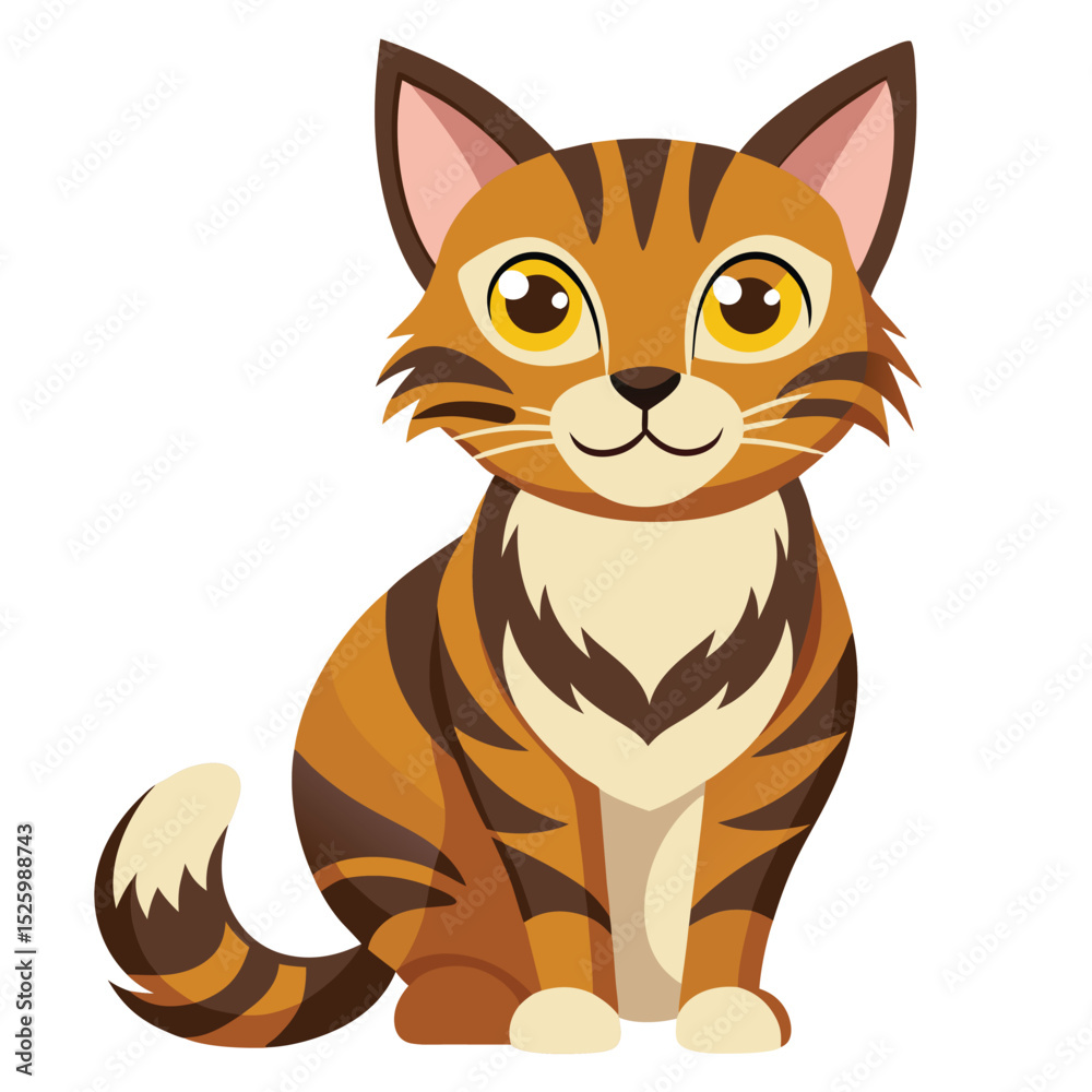 Fototapeta premium cat vector image on white background