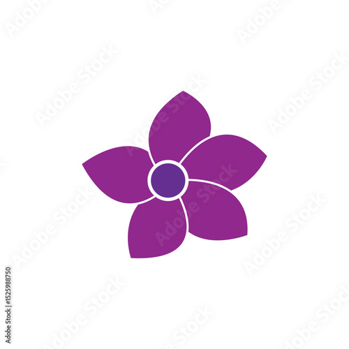 Stylized flower plumeria logo vector symbol