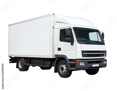 White delivery truck for transportation needs.