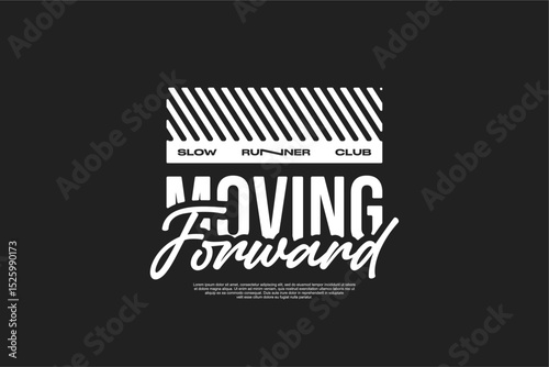 Active Running Lifestyle Club T-shirt Design Modern Sport Vector