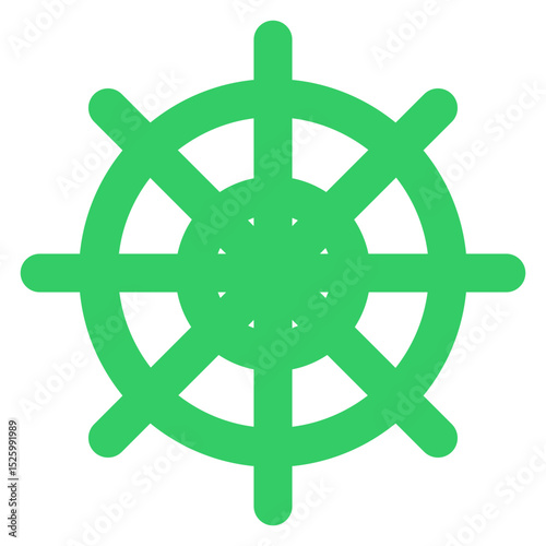 Shipwheel icon green