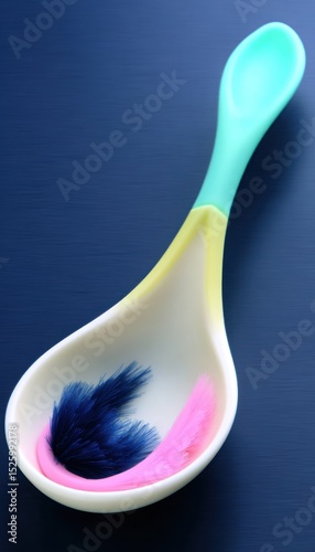 Colorful silicone feeding spoon