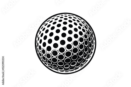 Golf Ball Design Abstract Vector Illustration of a Golf Ball