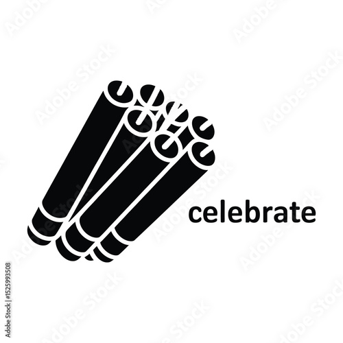 Bundle of dynamite sticks with fuse icon