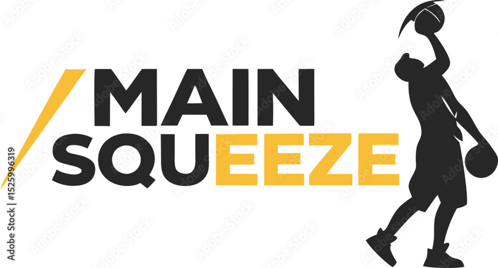 Fototapeta premium Main Squeeze Typography T-shirt Design Print Ready Eps cut file Download