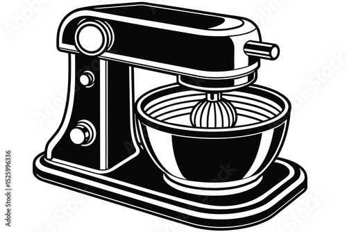 Vintage Stand Mixer Retro Kitchen Design Element for Baking and Cooking