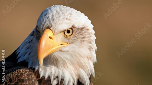 Majestic Bald Eagle Profile Intense Gaze Sharp Features Wild Beauty