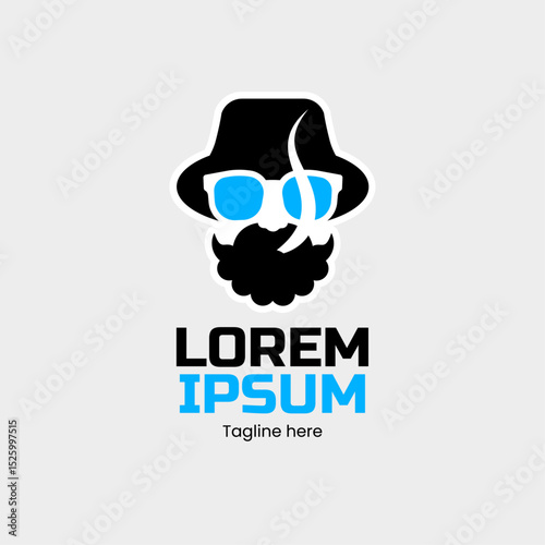 Logo template with vaping concept.