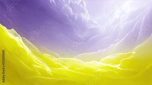 Abstract landscape of flowing fabrics