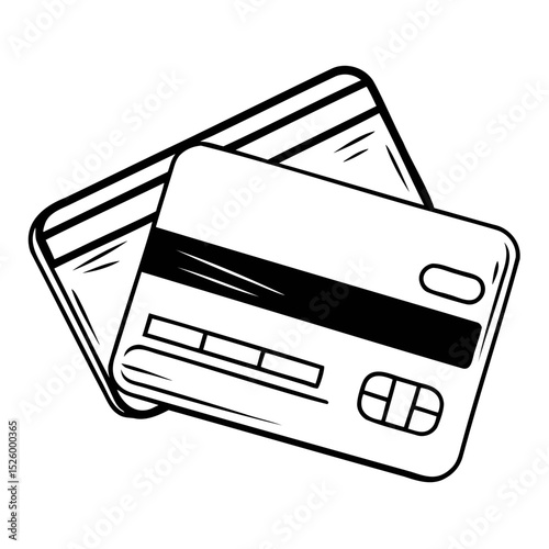 Black payment method icon silhouette vector isolated on transparent background