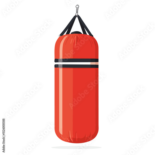 2D flat Punching Bag illustration vector, isolated on a white background.