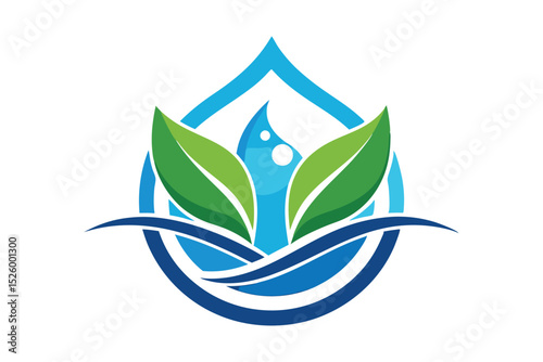 Eco-Friendly Water Drop Logo Design  Nature, Purity, and Sustainability Concept