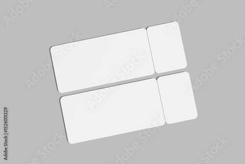 Ticket Blank Mockup Template
