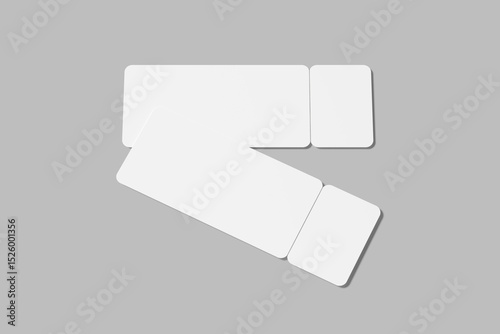 Ticket Blank Mockup Template