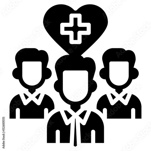 Support Group glyph icon