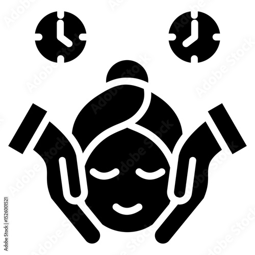 Self Care Routine glyph icon