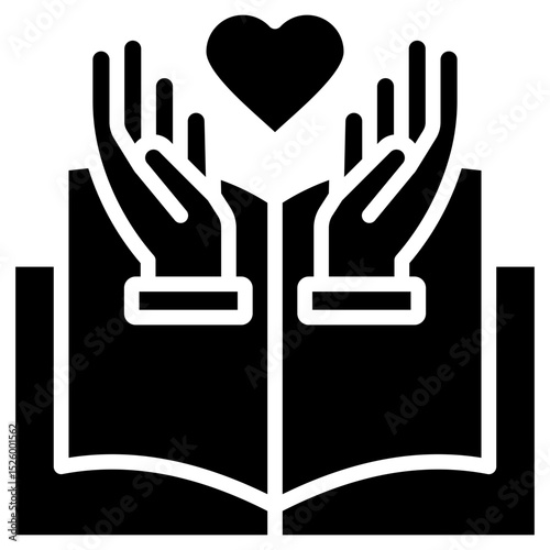Gratitude Journal glyph icon