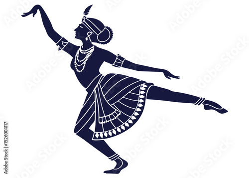 Vector Silhouette of a Traditional Dancer – Cultural Dance and Heritage Expression