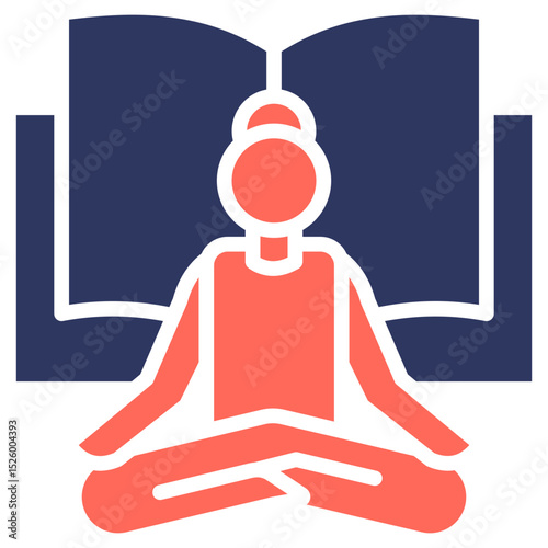 Guided Meditation glyph color icon